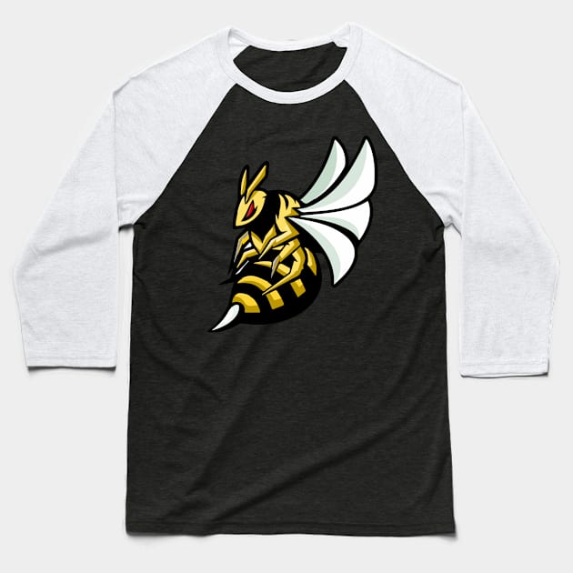 Angry Honey Bee Baseball T-Shirt by Right-Fit27